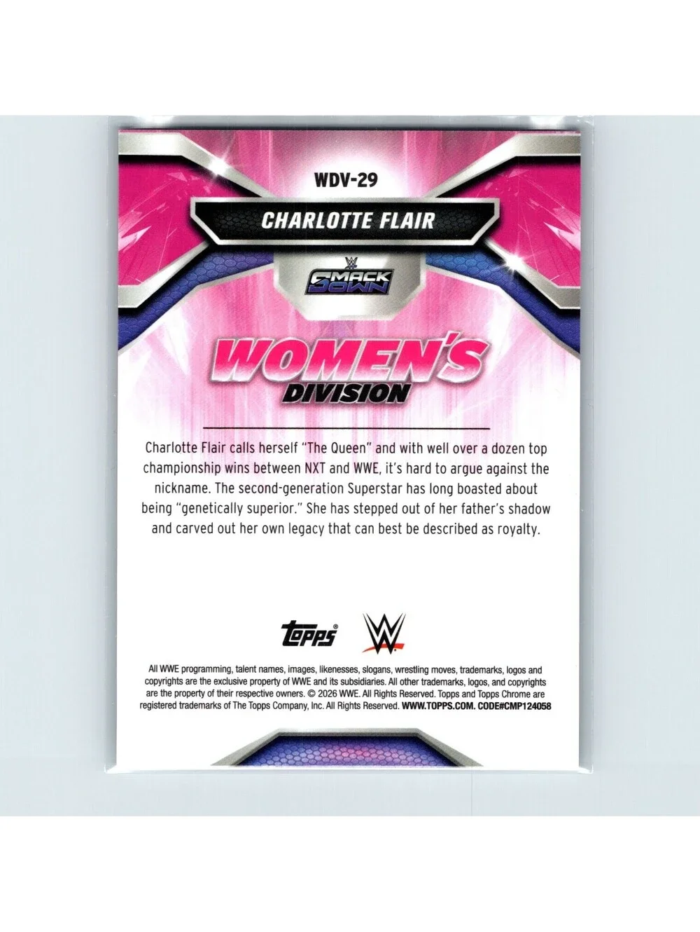 2026 Topps Chrome WWE Charlotte Flair #WDV-29 Women's Division Geometric